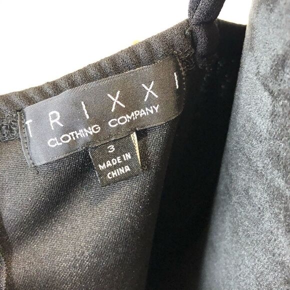 Trixxi black dress with rhinestones size 3 - Picture 11 of 12